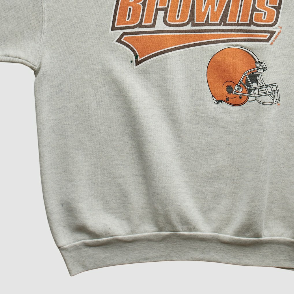 Fanatics Cleveland Browns Starter 90s Pullover Sweatshirt Heather Gray Vintage