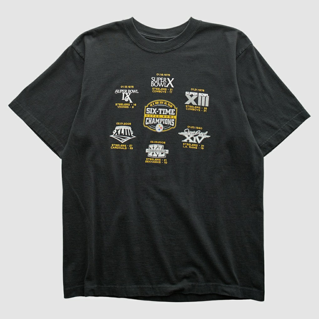 Fanatics Pittsburgh Steelers Reebok 2009 T-shirt Black Vintage