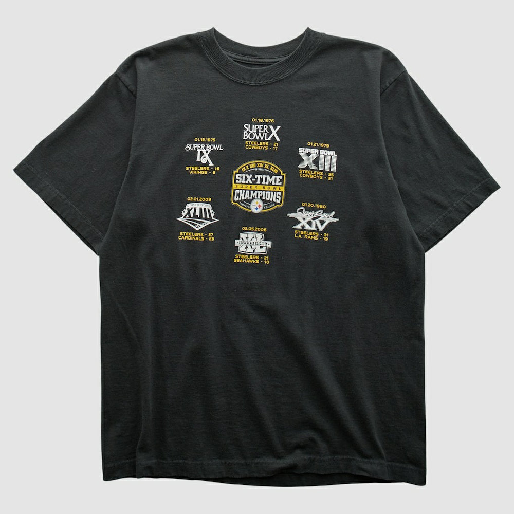 Fanatics Pittsburgh Steelers Reebok 2009 T-shirt Black Vintage
