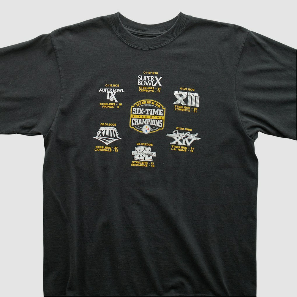 Fanatics Pittsburgh Steelers Reebok 2009 T-shirt Black Vintage