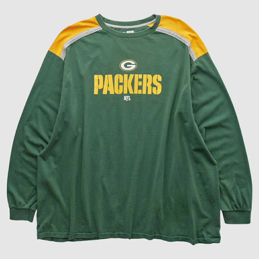 Fanatics Green Bay Packers NFL 2000s Long Sleeve T-shirt Green Vintage