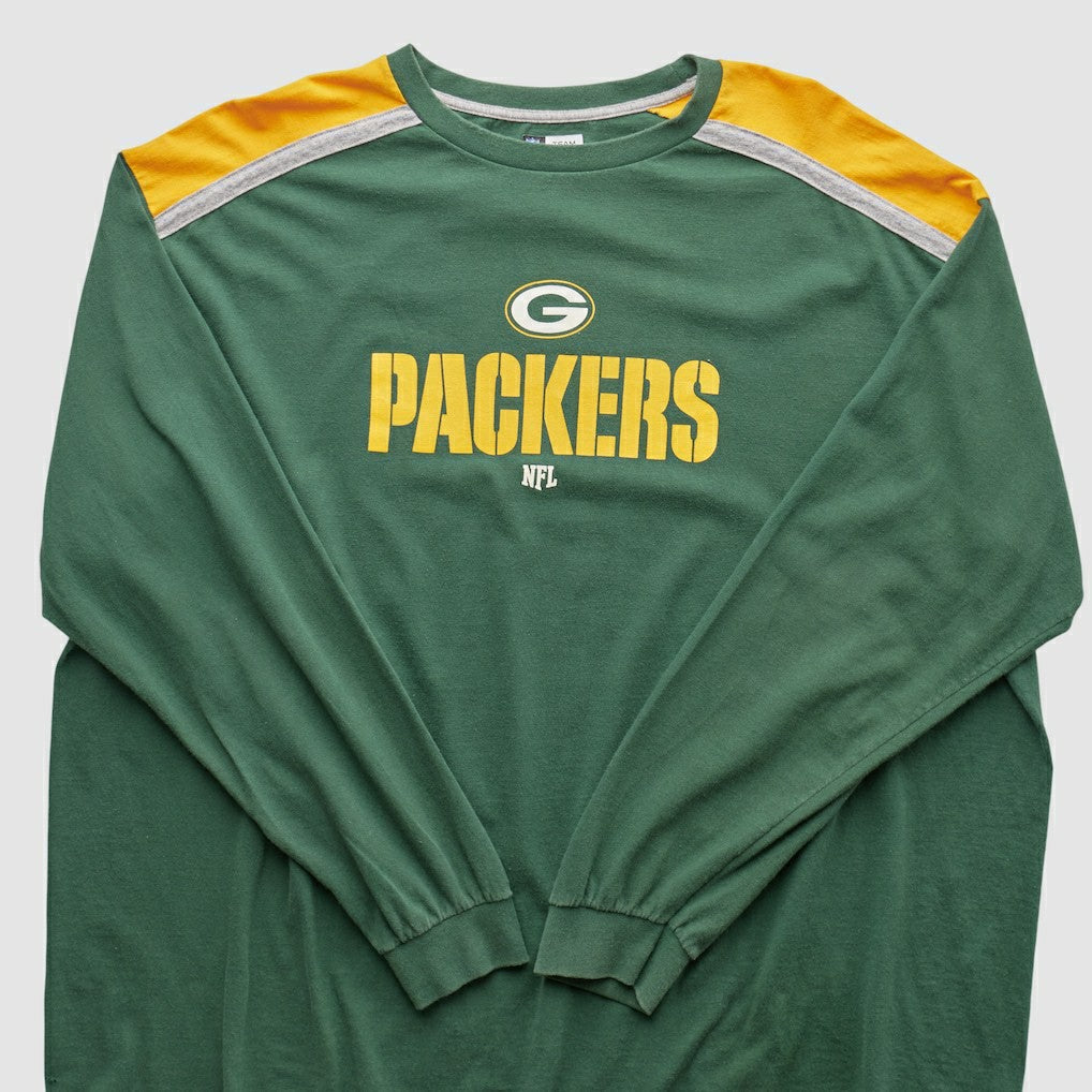 Fanatics Green Bay Packers NFL 2000s Long Sleeve T-shirt Green Vintage