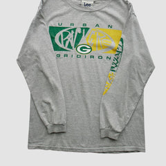 Fanatics Green Bay Packers Lee Apparel 90s Long Sleeve T-shirt Heather Gray Vintage