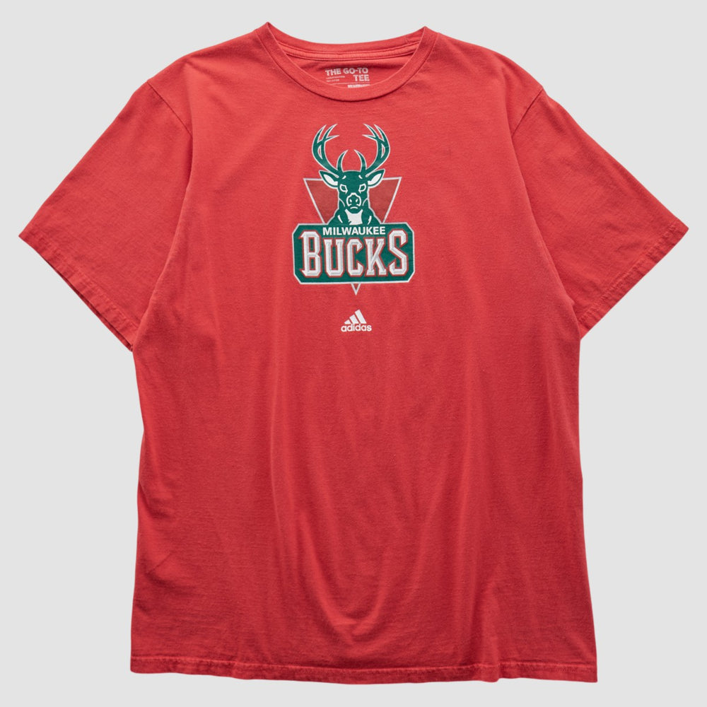 Milwaukee Bucks 2010s T-shirt Red Vintage | Adidas Near Me