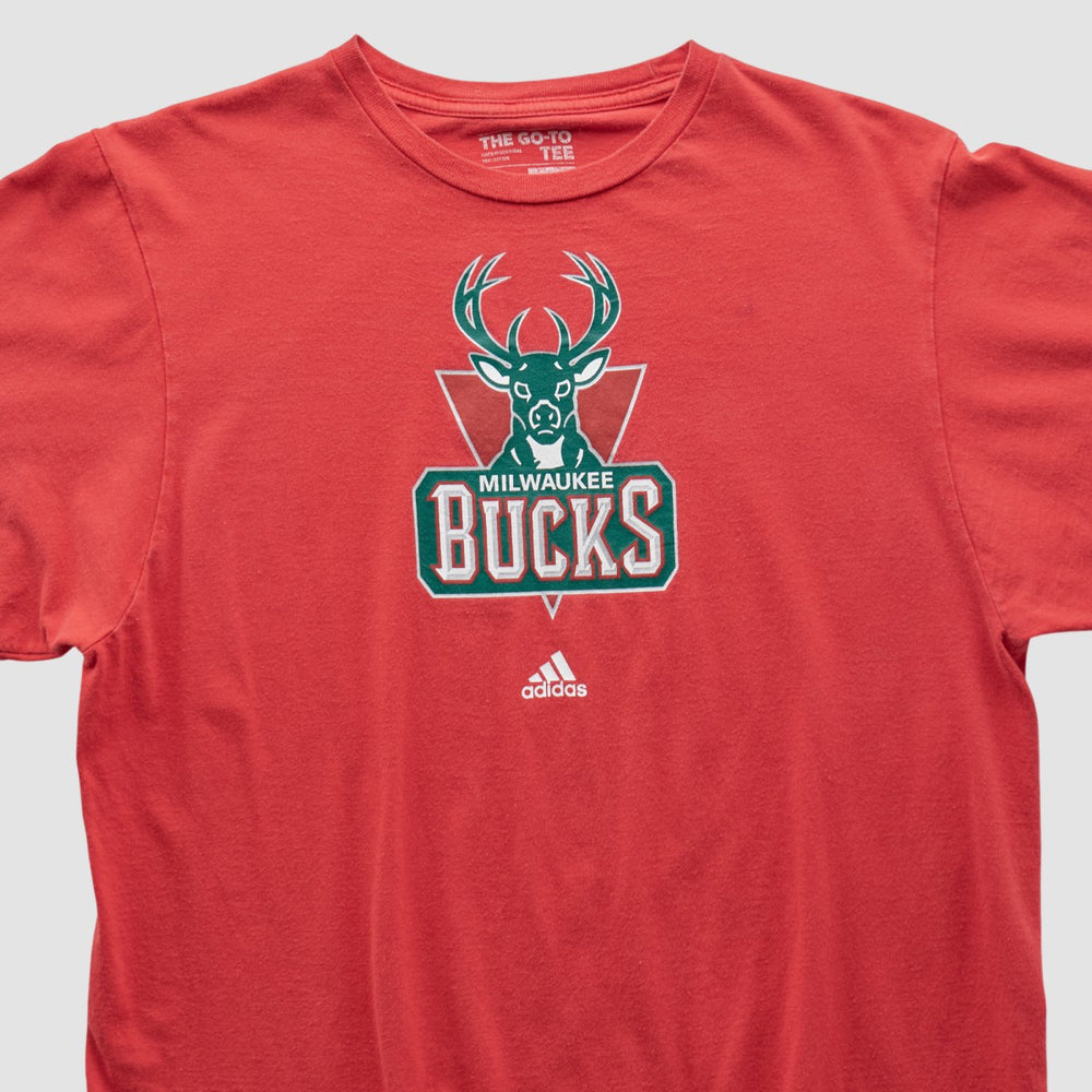 Milwaukee Bucks 2010s T-shirt Red Vintage | Adidas Near Me