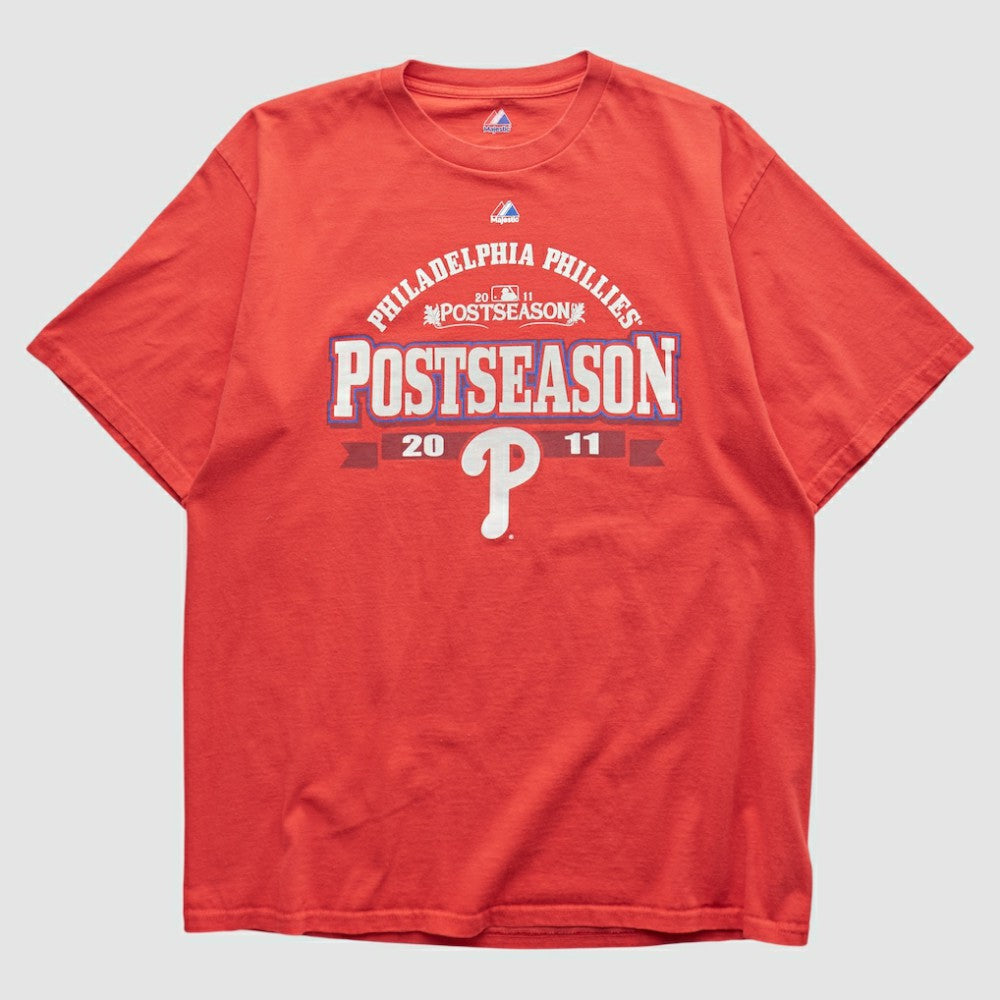 Philadelphia Phillies Majestic 2011 T-shirt - Red - Vintage - Fanatics Sale