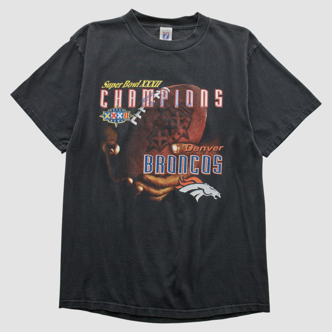 Fanatics Denver Broncos Logo Athletic 1998 T-shirt Black Vintage