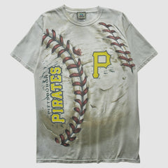 Pittsburgh Pirates Liquid Blue 2000s T-shirt - White - Vintage - Fanatics Discount