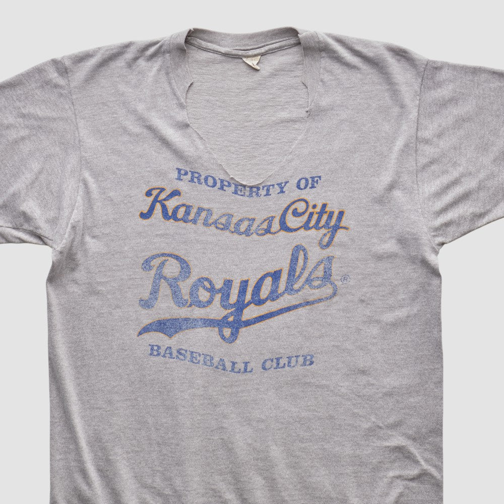 Kansas City Royals 80s T-shirt - Heather Gray - Vintage - Fanatics Online