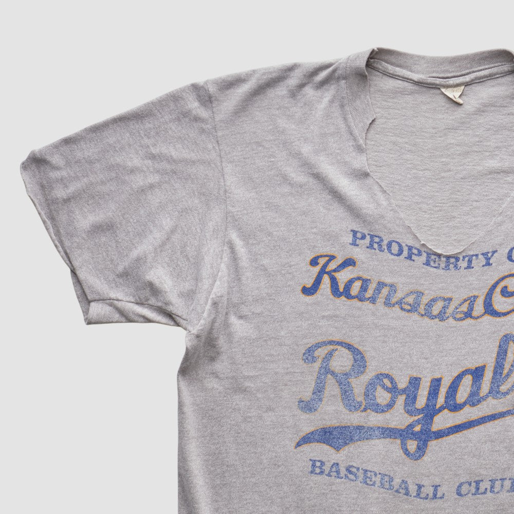 Kansas City Royals 80s T-shirt - Heather Gray - Vintage - Fanatics Online