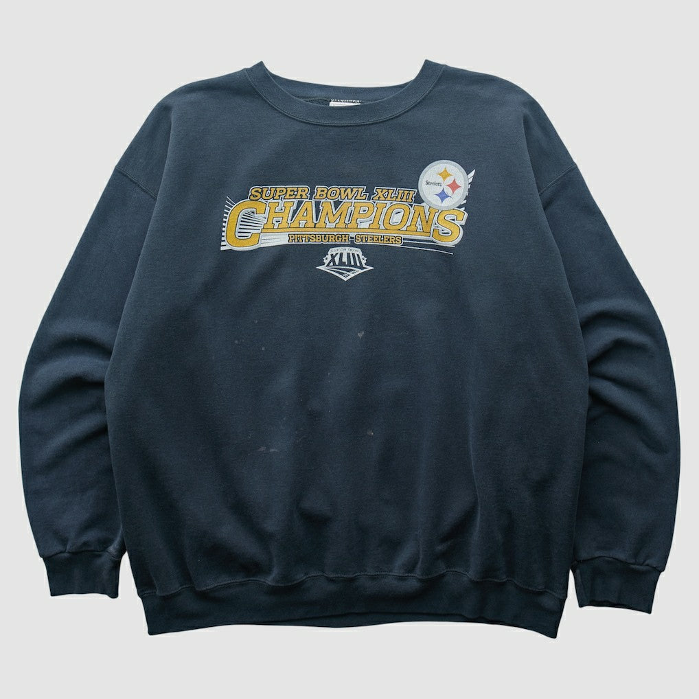 Fanatics Pittsburgh Steelers NFL 2009 Pullover Sweatshirt Navy Vintage