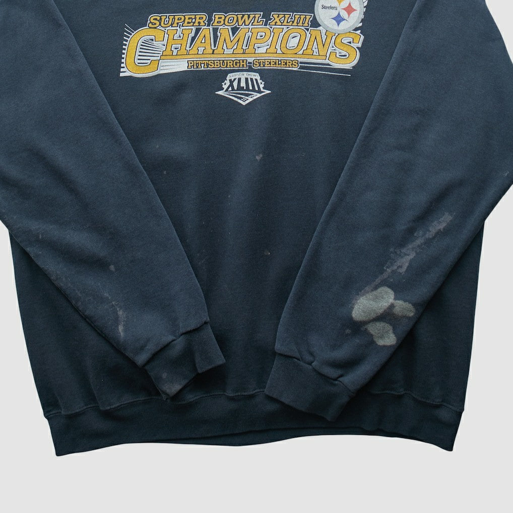 Fanatics Pittsburgh Steelers NFL 2009 Pullover Sweatshirt Navy Vintage