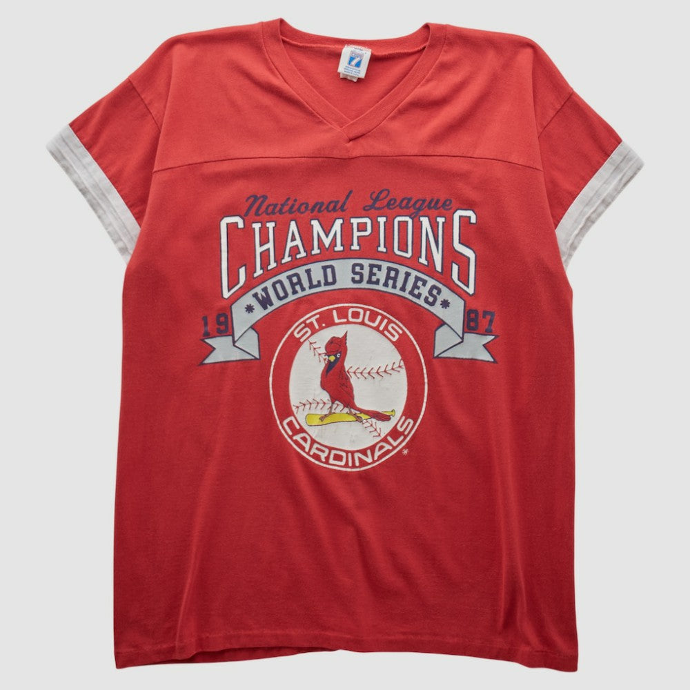 St. Louis Cardinals Logo Athletic 1987 T-shirt - Red - Vintage - Fanatics Lifestyle