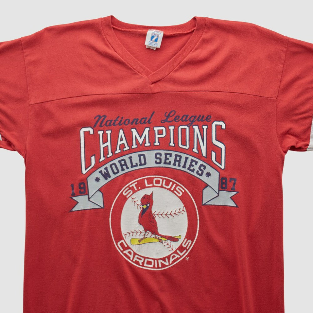 St. Louis Cardinals Logo Athletic 1987 T-shirt - Red - Vintage - Fanatics Lifestyle