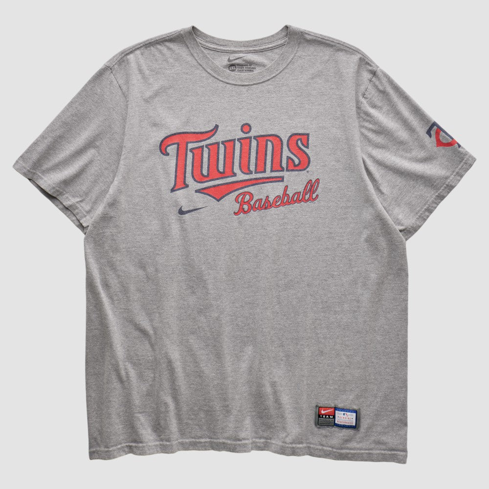Minnesota Twins Nike 2010s T-shirt - Heather Gray - XVintage - Nike Sale