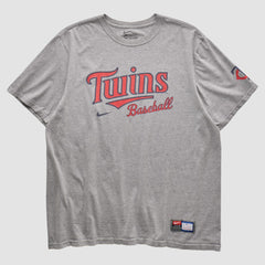 Minnesota Twins Nike 2010s T-shirt - Heather Gray - XVintage - Nike Sale