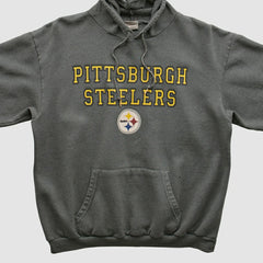 Fanatics Pittsburgh Steelers NFL 2000s Hooded Sweatshirt Black Vintage