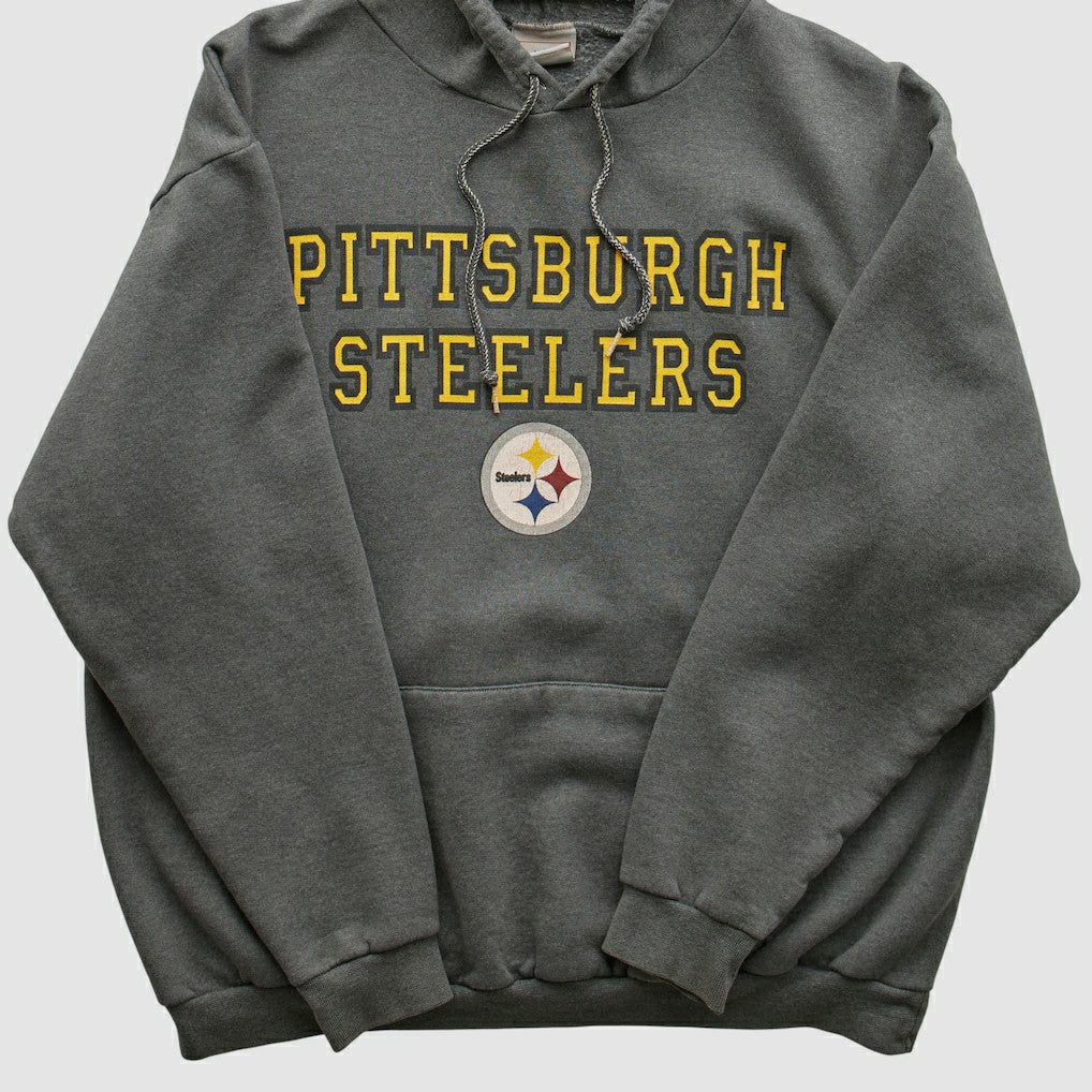 Fanatics Pittsburgh Steelers NFL 2000s Hooded Sweatshirt Black Vintage