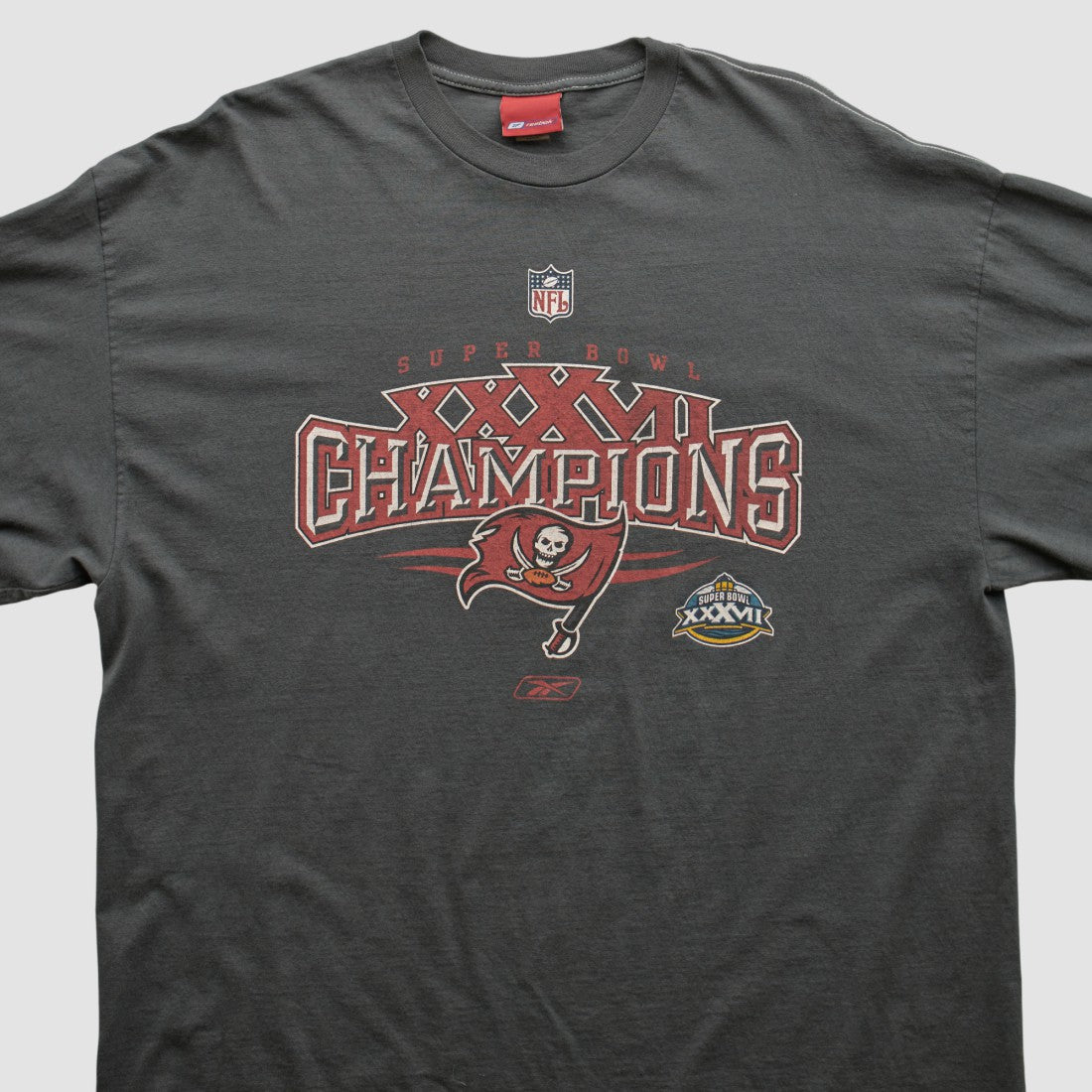 Fanatics Tampa Bay Buccaneers Reebok 2003 T-shirt Charcoal Vintage