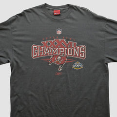Fanatics Tampa Bay Buccaneers Reebok 2003 T-shirt Charcoal Vintage
