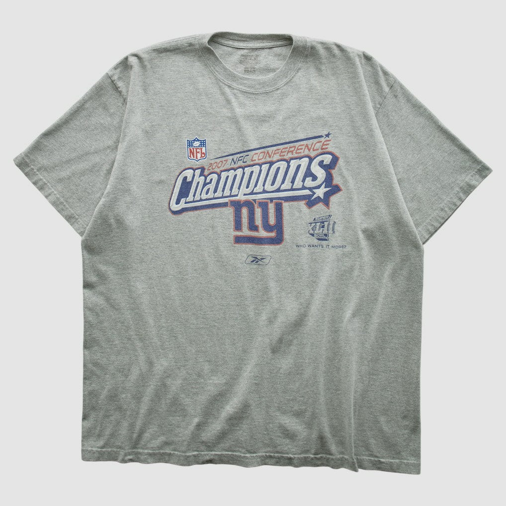 Fanatics New York Giants Reebok 2007 T-shirt Heather Gray Vintage