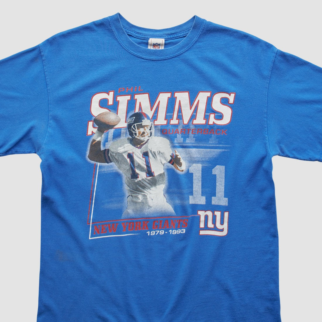 Fanatics Phil Simms NFL 2000s T-shirt Blue Vintage