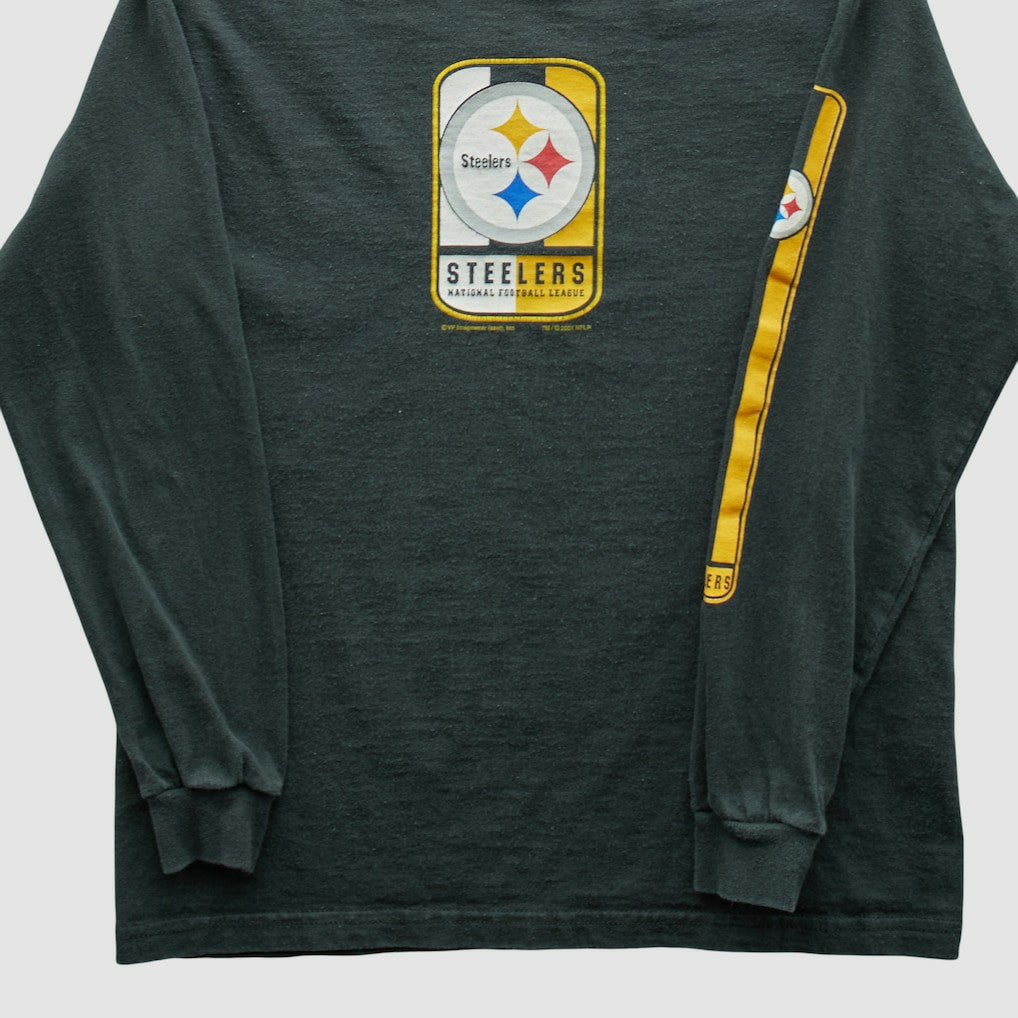 Fanatics Pittsburgh Steelers Lee Apparel 2001 Long Sleeve T-shirt Charcoal Vintage