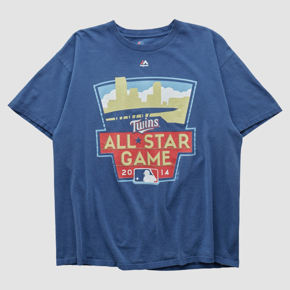 Minnesota Twins Majestic 2014 T-shirt - Blue - Vintage - Fanatics Sale