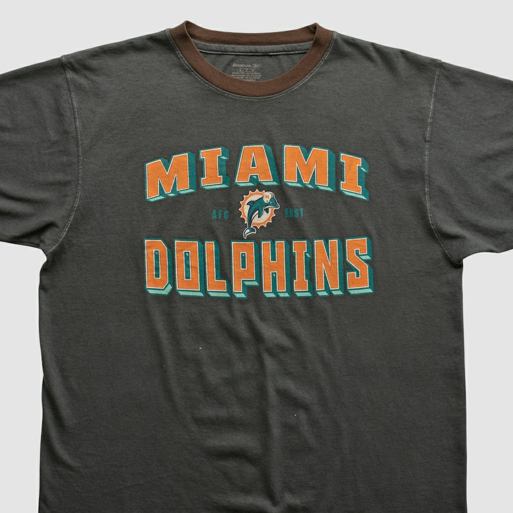 Fanatics Miami Dolphins Reebok 2000s T-shirt Charcoal Vintage