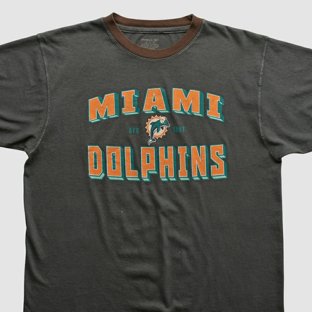 Fanatics Miami Dolphins Reebok 2000s T-shirt Charcoal Vintage