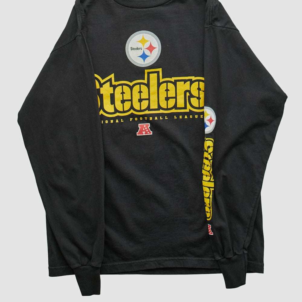 Fanatics Pittsburgh Steelers NFL 2000s Long Sleeve T-shirt Black Vintage