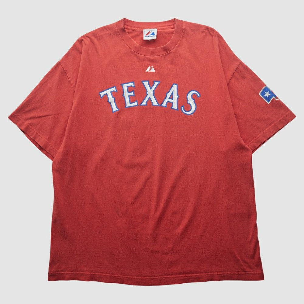 Texas Rangers Majestic 2000s T-shirt - Red - Vintage - Fanatics Lifestyle