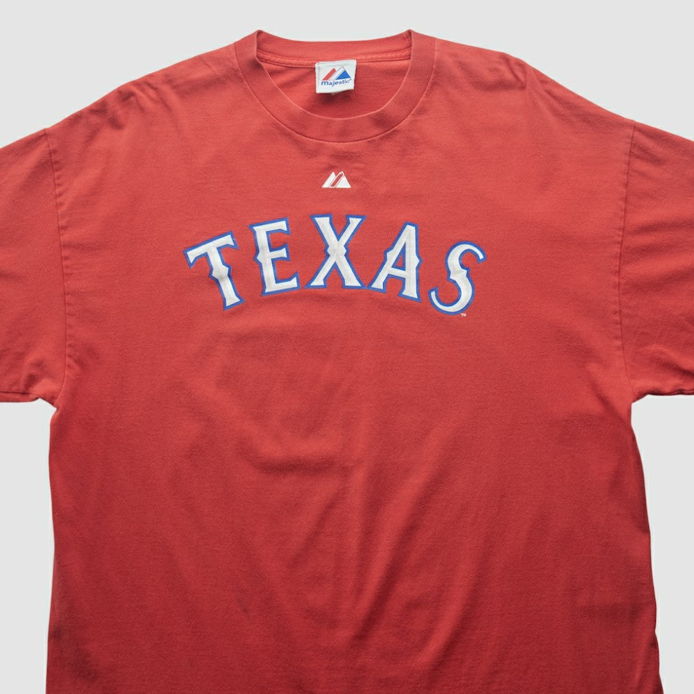 Texas Rangers Majestic 2000s T-shirt - Red - Vintage - Fanatics Lifestyle