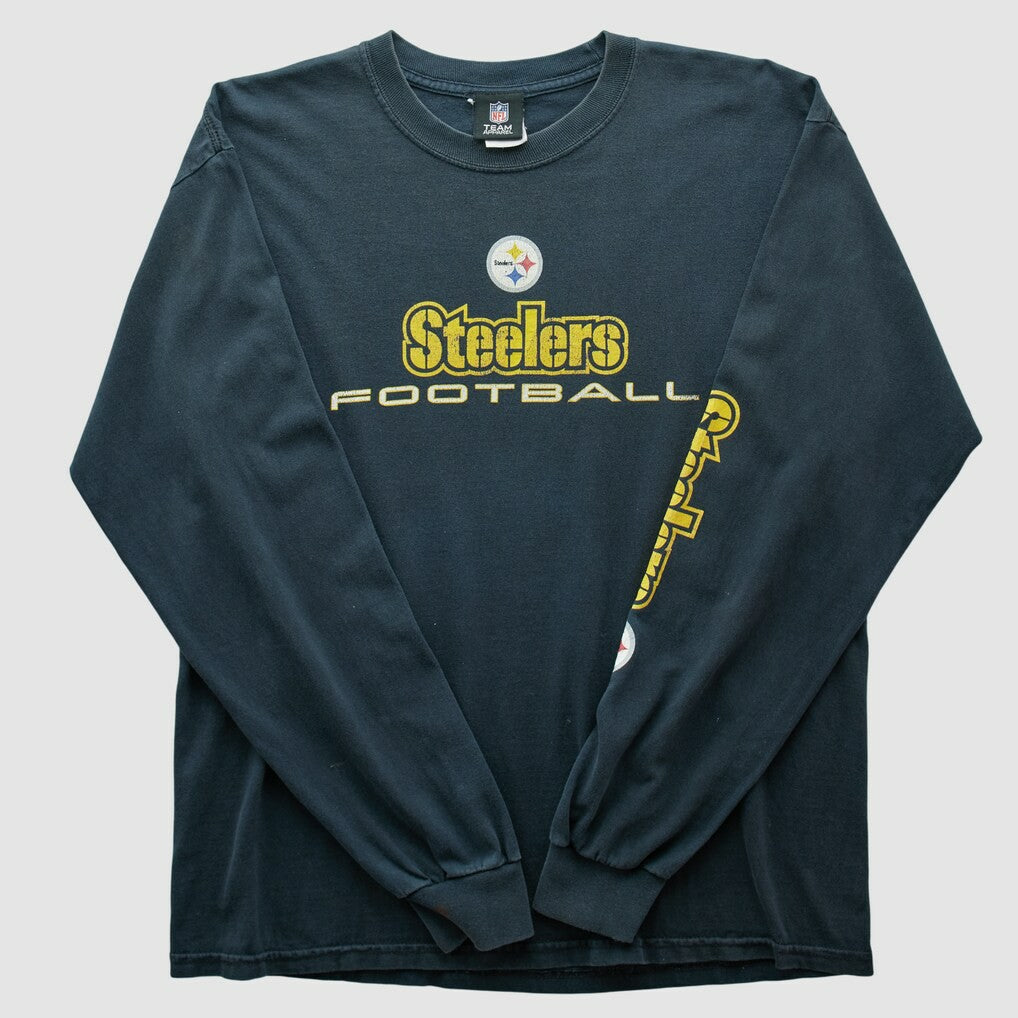 Fanatics Pittsburgh Steelers Team Edition Apparel 2010s Long Sleeve T-shirt Black Vintage