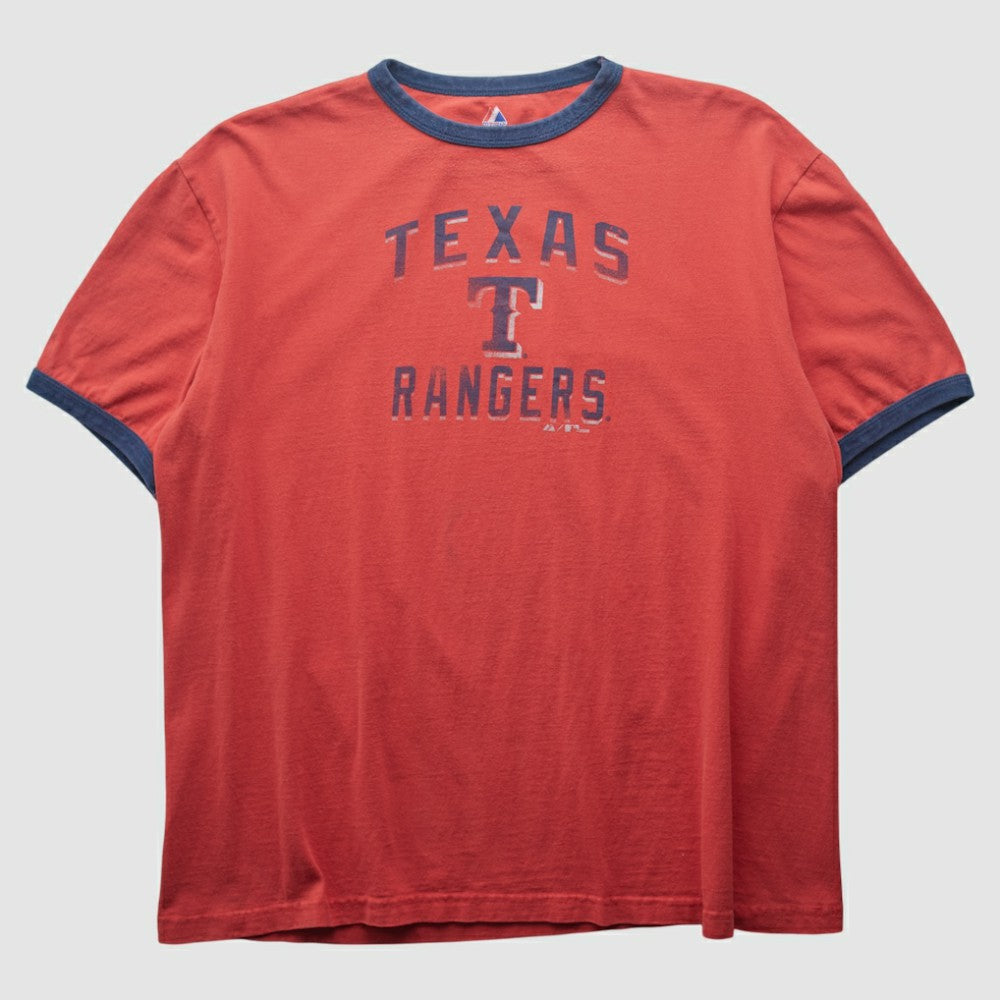 Texas Rangers Majestic 2009 T-shirt - Red - Vintage - Fanatics Online