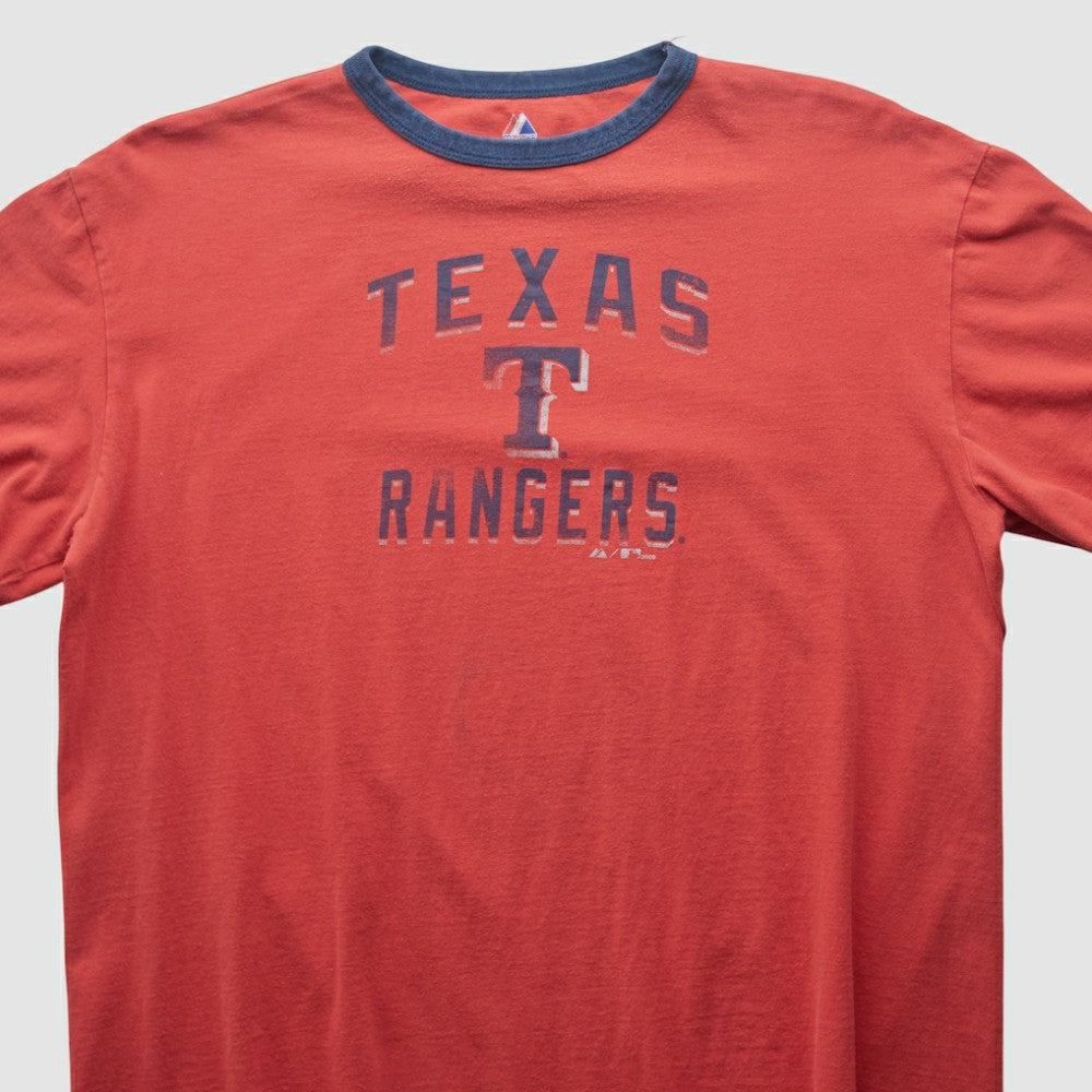 Texas Rangers Majestic 2009 T-shirt - Red - Vintage - Fanatics Online