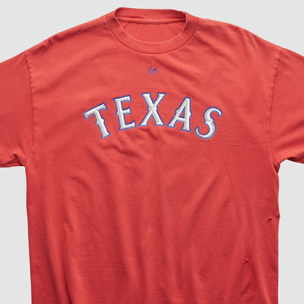 Texas Rangers Majestic 2000s T-shirt - Red - Vintage - Fanatics Sale