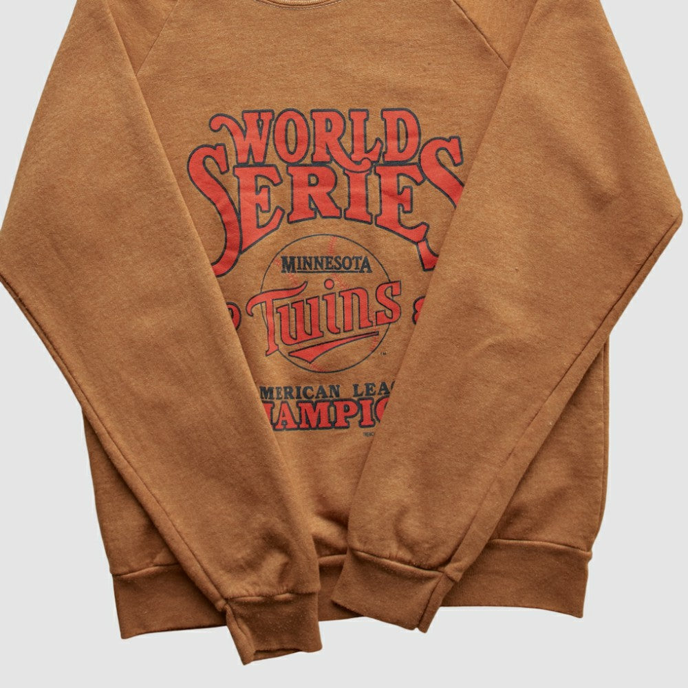 Minnesota Twins Fun Fleece 1987 Pullover Sweatshirt - Brown - XXVintage - Fanatics Lifestyle