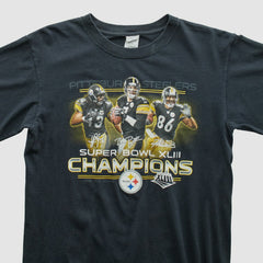 Fanatics Pittsburgh Steelers Anvil 2009 T-shirt Black Vintage