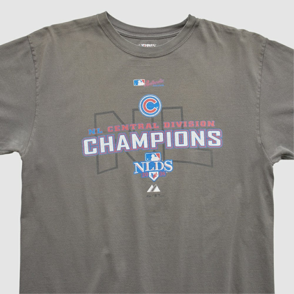Chicago Cubs Majestic 2008 T-shirt - Charcoal - Vintage - Fanatics on Sale