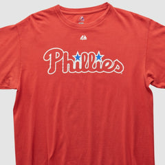 Philadelphia Phillies Majestic 2000s T-shirt - Red - Vintage - Fanatics Lifestyle