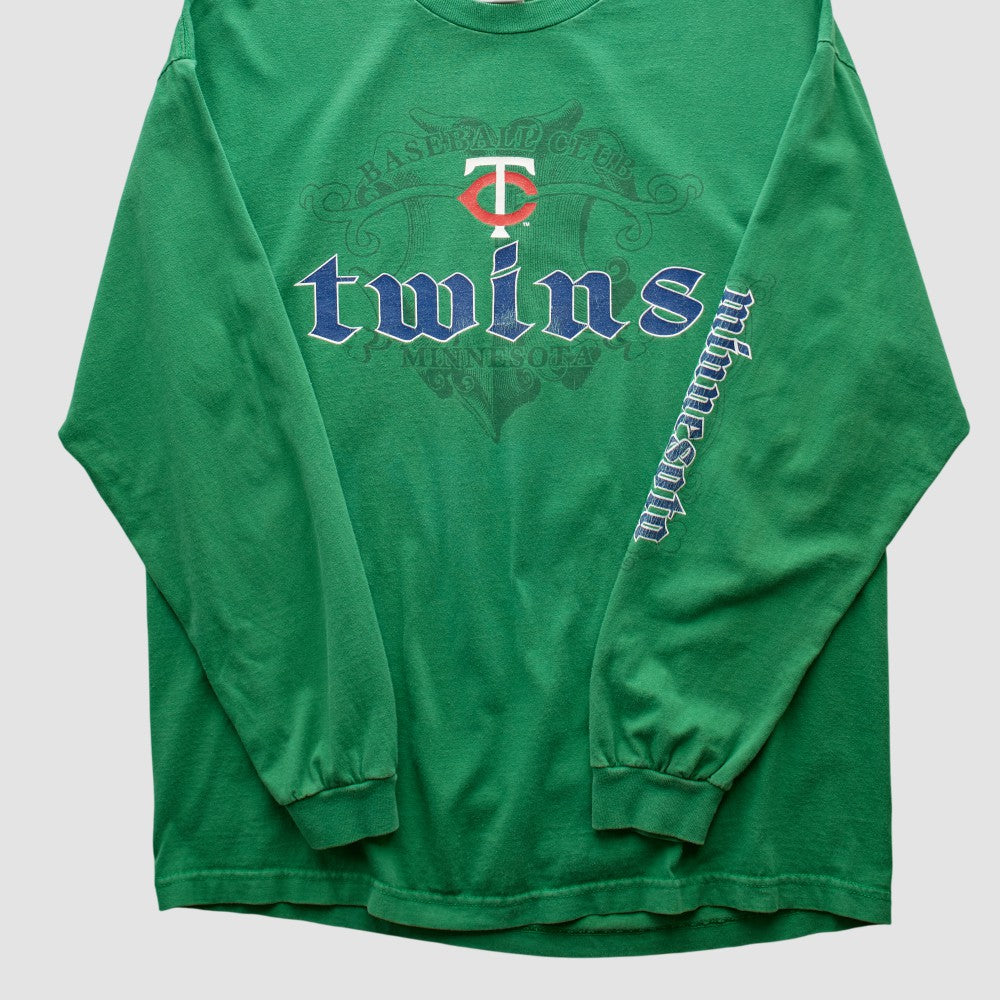 Minnesota Twins Genuine Merchandise 2000s Long Sleeve T-shirt - Green - Vintage - Fanatics on Sale