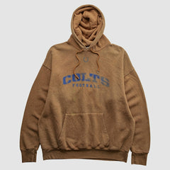 Fanatics Indianapolis Colts NFL 2000s Hooded Pullover Sweatshirt Brown Vintage