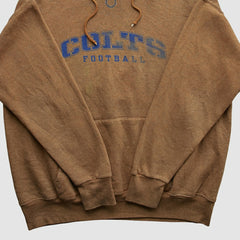 Fanatics Indianapolis Colts NFL 2000s Hooded Pullover Sweatshirt Brown Vintage