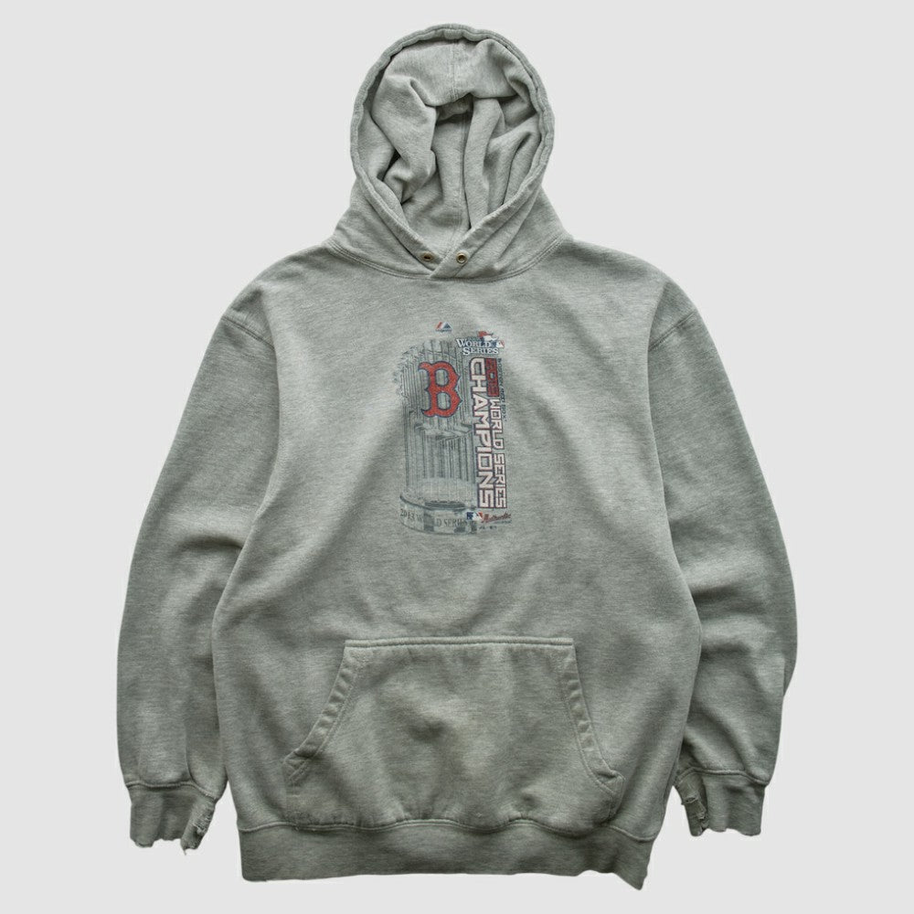 Boston Red Sox 2013 Hooded Pullover Sweatshirt - Heather Gray - XVintage - Fanatics on Sale