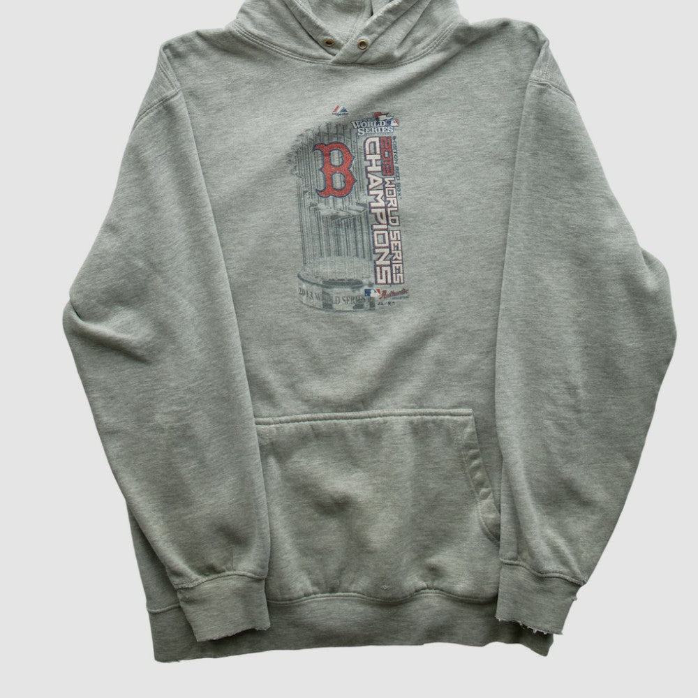 Boston Red Sox 2013 Hooded Pullover Sweatshirt - Heather Gray - XVintage - Fanatics on Sale