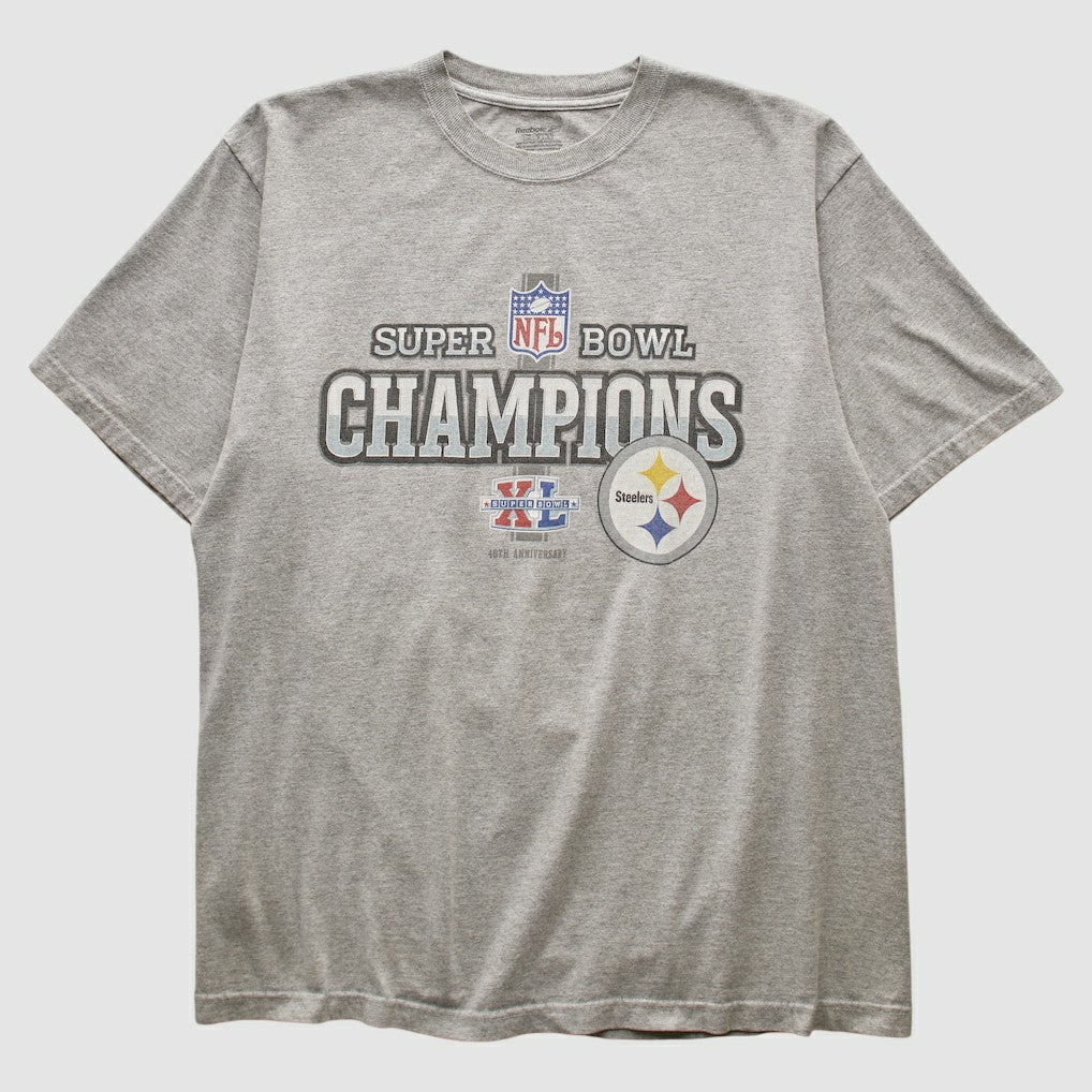 Fanatics Pittsburgh Steelers Reebok 2006 T-shirt Heather Gray Vintage