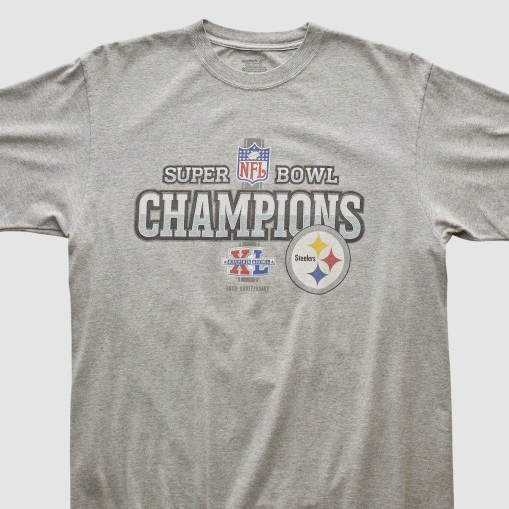 Fanatics Pittsburgh Steelers Reebok 2006 T-shirt Heather Gray Vintage