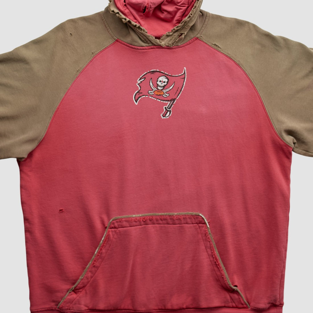 Fanatics Tampa Bay Buccaneers Reebok 2000s Hooded Pullover Sweatshirt Red Vintage