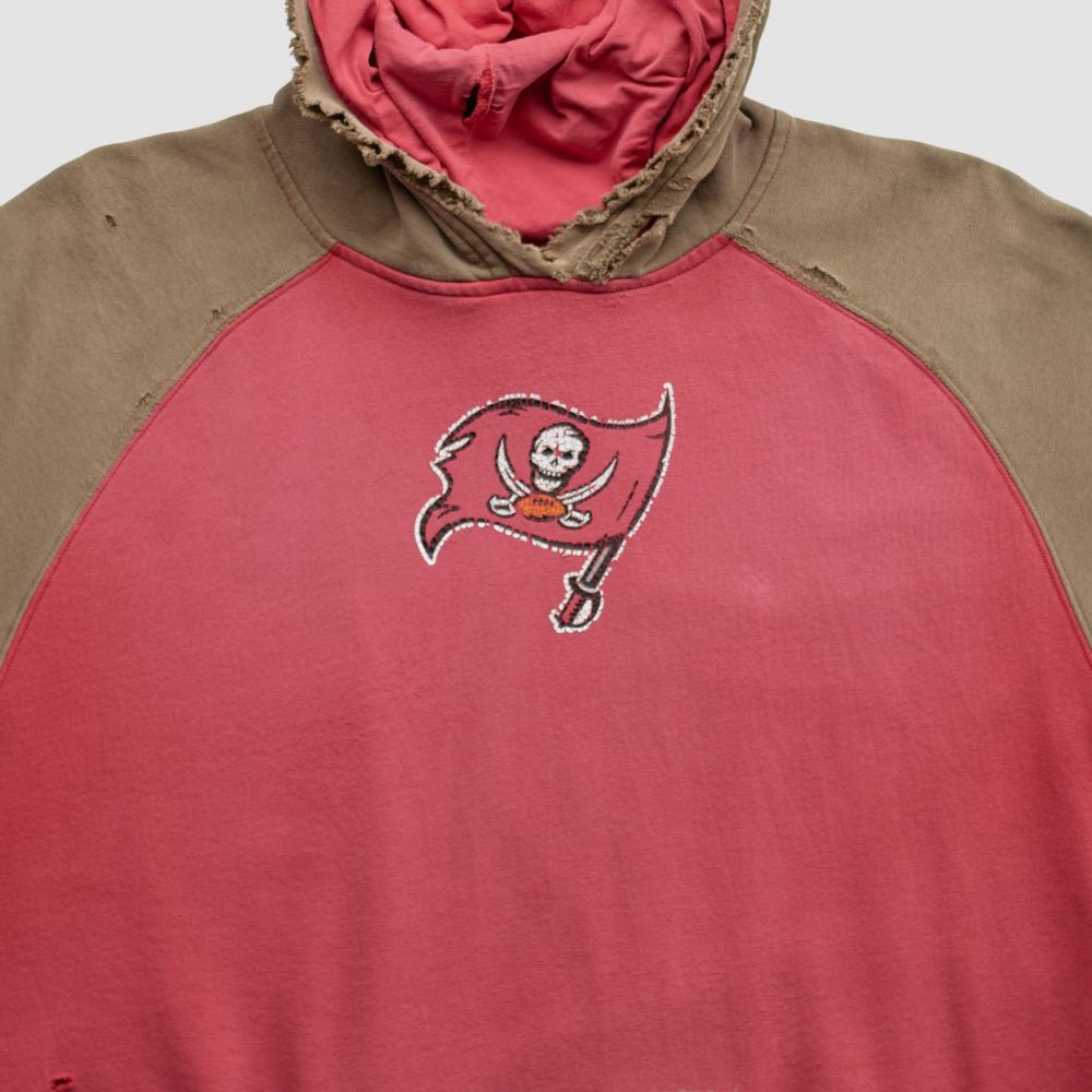 Fanatics Tampa Bay Buccaneers Reebok 2000s Hooded Pullover Sweatshirt Red Vintage